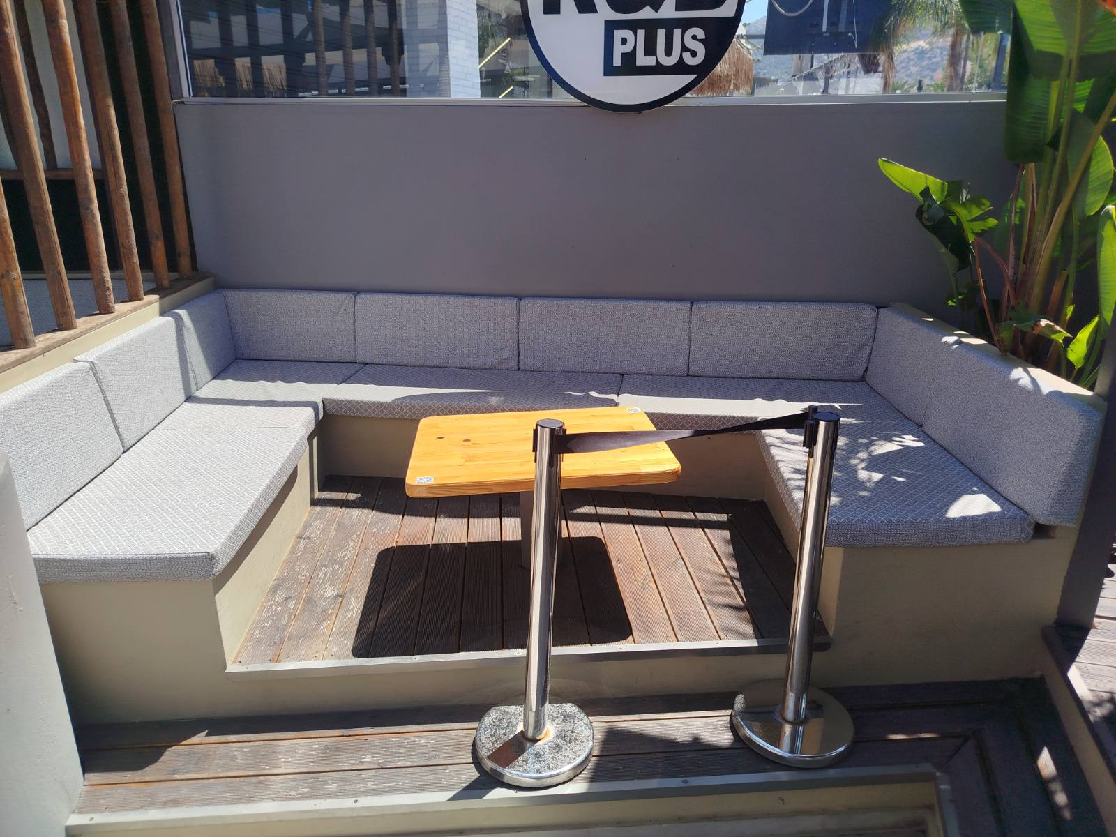 Wide view of the selected lounge seating